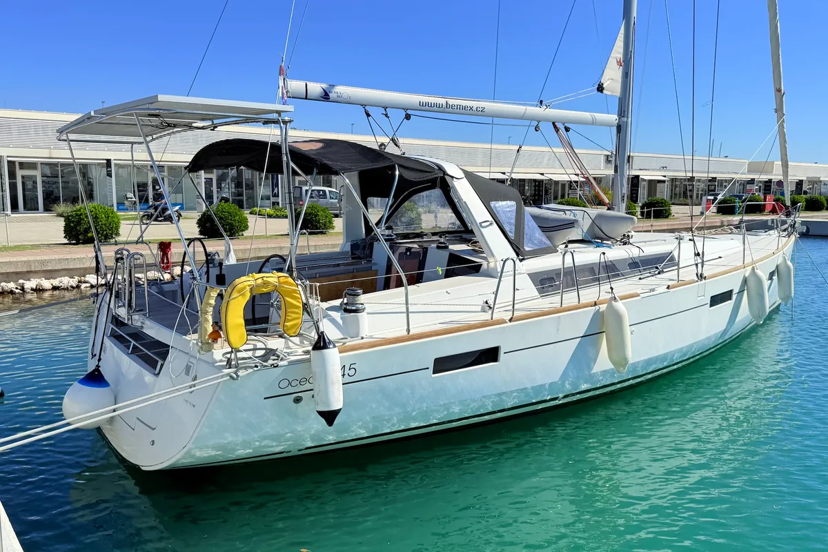 Exterior view of Viki, a Beneteau Oceanis 45 sailboat at Općina Sukošan, Croatia