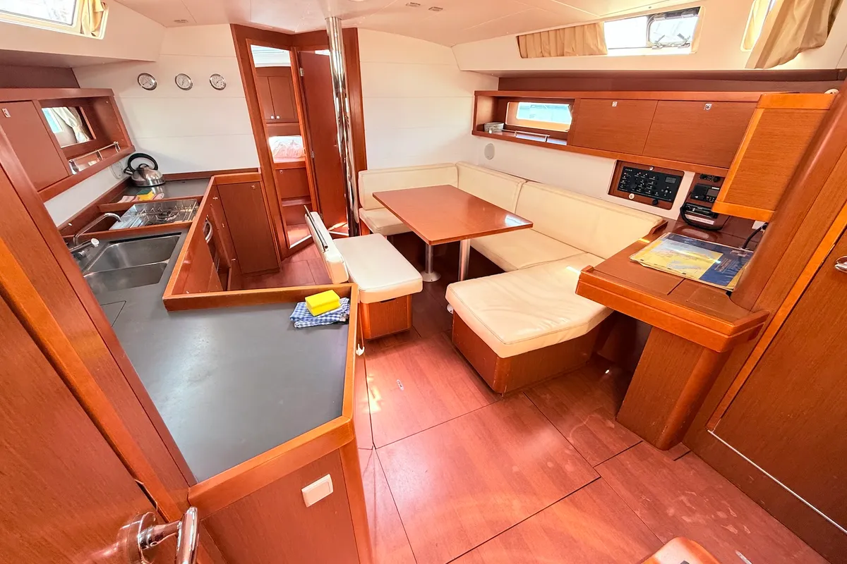 Galley of Viki, a Beneteau Oceanis 45 sailboat at Općina Sukošan, Croatia