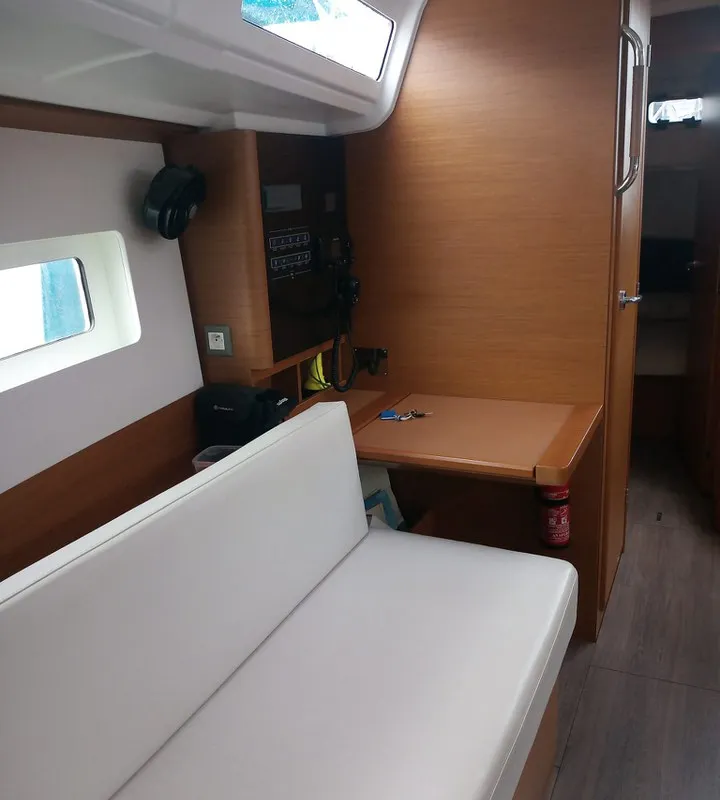 Diana, a Jeanneau Sun Odyssey 380 sailboat at Procida, Italy
