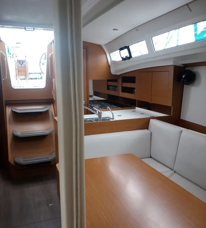 Diana, a Jeanneau Sun Odyssey 380 sailboat at Procida, Italy