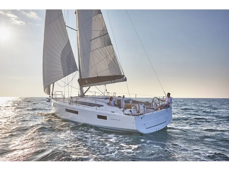 Exterior view of Löwe, a Jeanneau Sun Odyssey 410 sailboat at Split, Croatia