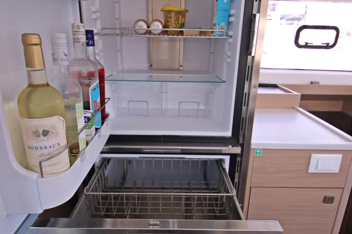 Galley of Solution, a Lagoon 43 catamaran at Rogoznica, Croatia