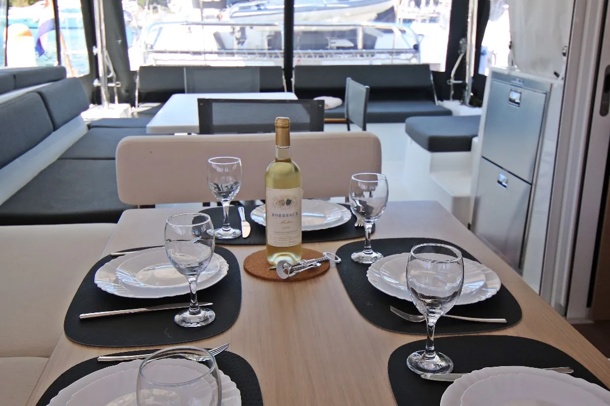 Salon of Solution, a Lagoon 43 catamaran at Rogoznica, Croatia