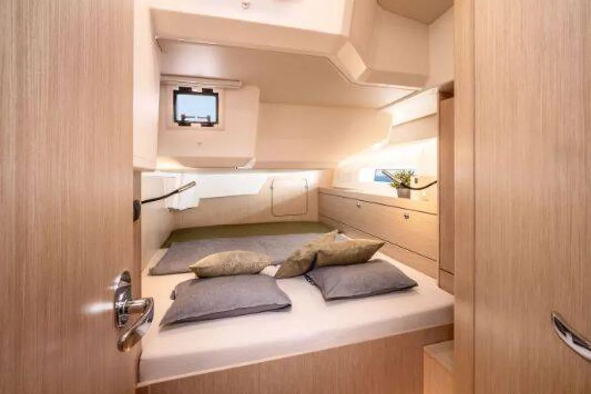 Cabin on Nevolem, a Bavaria C46 sailboat at Novi Vinodolski, Croatia