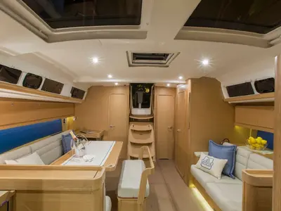 Salon of Tequila Night, a Dufour 460 GL sailboat at Izola, Slovenia
