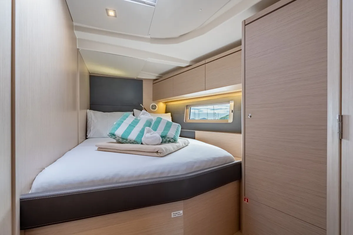 Cabin on Sunday Girl, a Beneteau Oceanis 51.1 sailboat at Road Town, British Virgin Islands