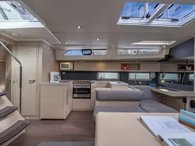 Galley of Sunday Girl, a Beneteau Oceanis 51.1 sailboat at Road Town, British Virgin Islands