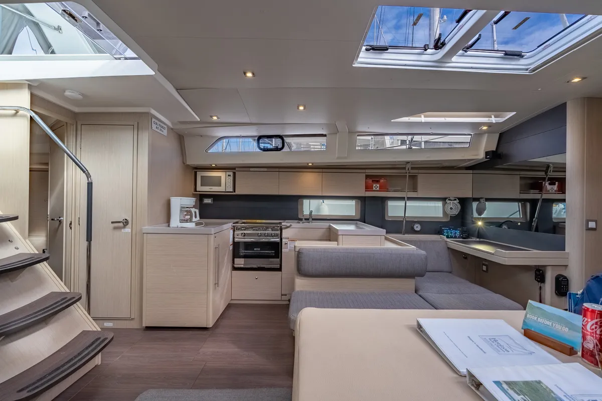 Galley of Sunday Girl, a Beneteau Oceanis 51.1 sailboat at Road Town, British Virgin Islands