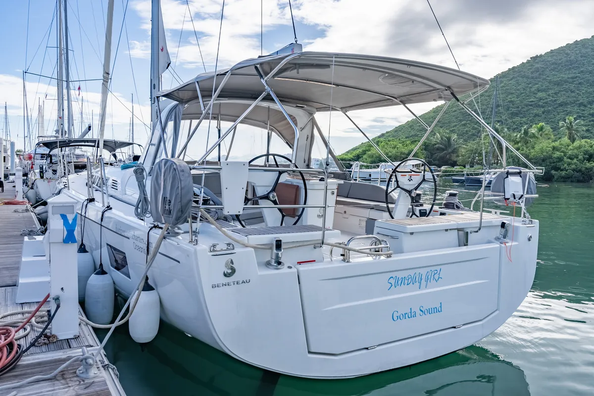 Exterior view of Sunday Girl, a Beneteau Oceanis 51.1 sailboat at Road Town, British Virgin Islands