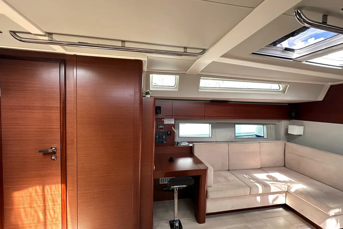 Salon of Adele, a Hanse 548 sailboat at Seget Donji, Croatia