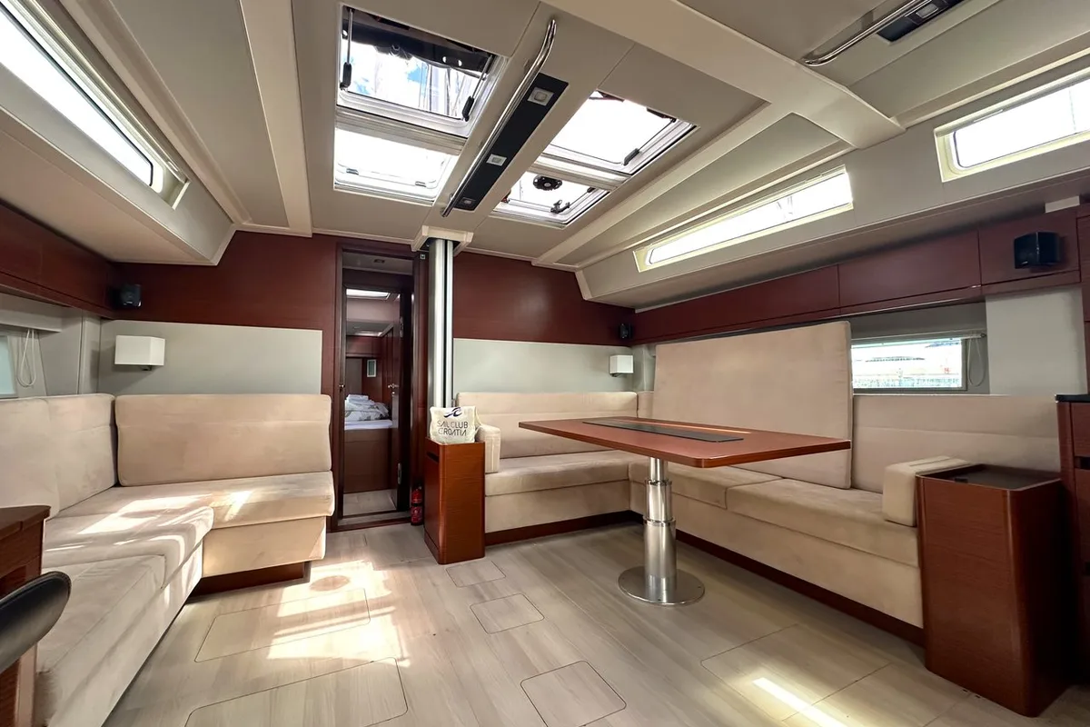 Salon of Adele, a Hanse 548 sailboat at Seget Donji, Croatia