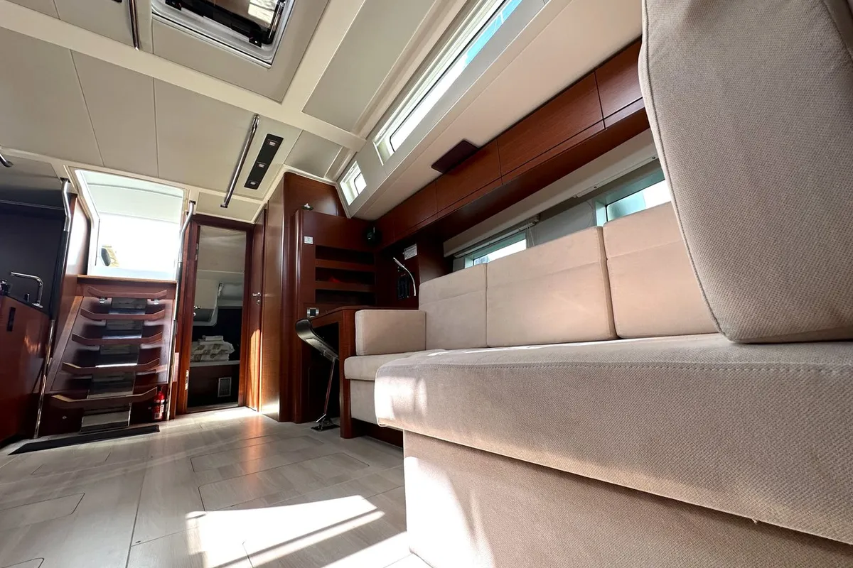 Salon of Adele, a Hanse 548 sailboat at Seget Donji, Croatia