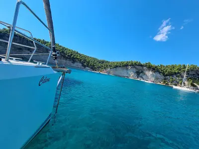 Deck of Celene, a Jeanneau Sun Odyssey 440 sailboat at Volos, Greece