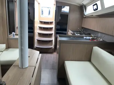 Salon of Perseus, a Beneteau Oceanis 41.1 sailboat at Tonnarella, Italy