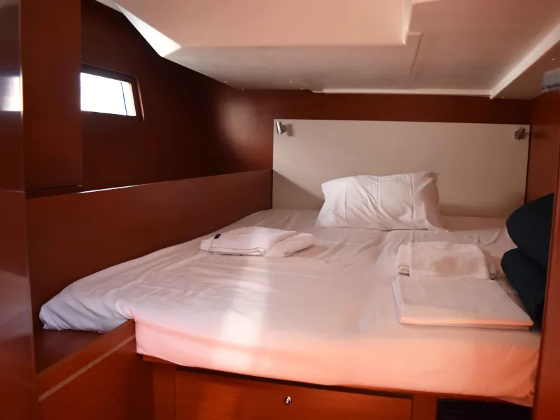 Cabin on Euphoria, a Beneteau Oceanis 51.1 sailboat at Lavreotiki Municipal Unit, Greece