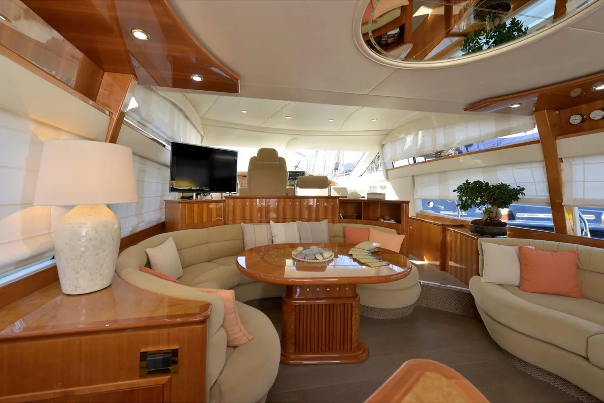 Cabin on Premium +, a Azimut 58 motorboat at Athens, Greece