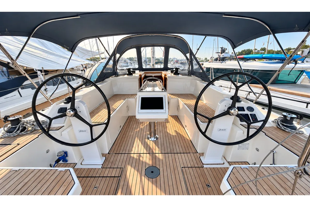 Ilion, a Bavaria C38 sailboat at Lefkada, Greece