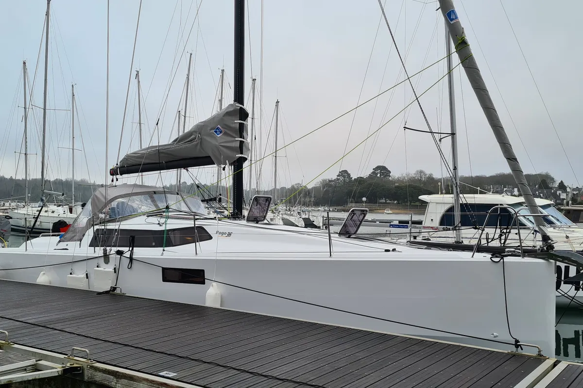 Exterior view of SHOULD I GO, a Pogo 36 sailboat at La Rochelle, France