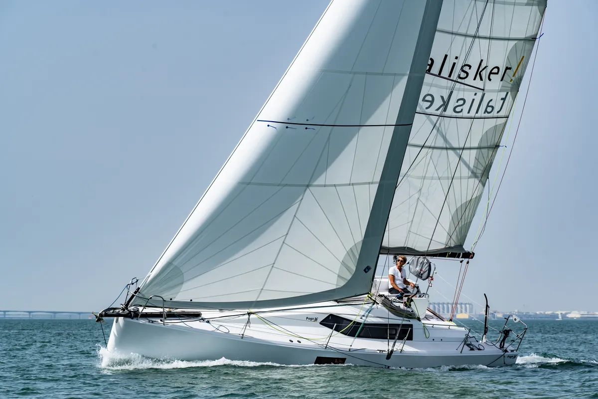 Exterior view of SHOULD I GO, a Pogo 36 sailboat at La Rochelle, France