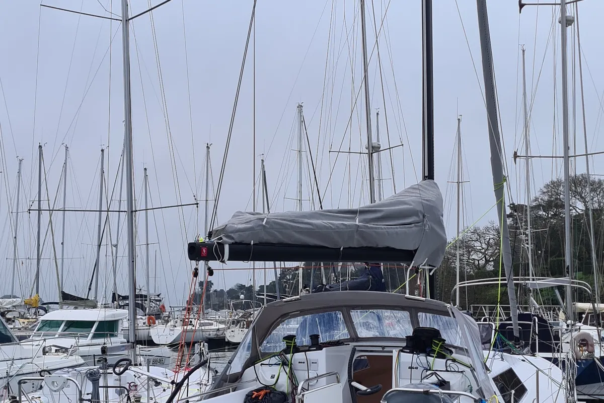 Deck of SHOULD I GO, a Pogo 36 sailboat at La Rochelle, France