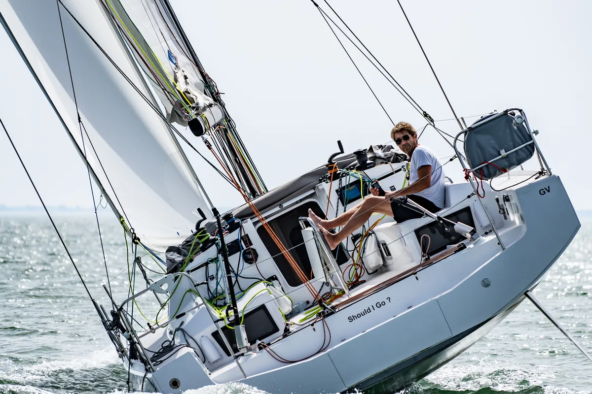 Exterior view of SHOULD I GO, a Pogo 36 sailboat at La Rochelle, France
