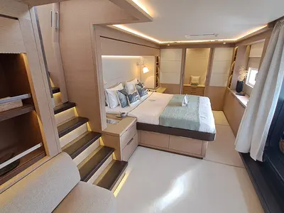 Cabin on La Desirade, a Lagoon Seventy 7 catamaran at Ajaccio, France