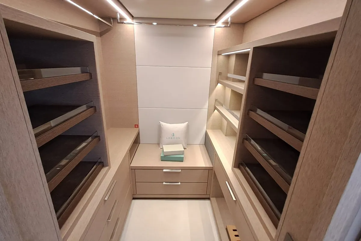 Cabin on La Desirade, a Lagoon Seventy 7 catamaran at Ajaccio, France