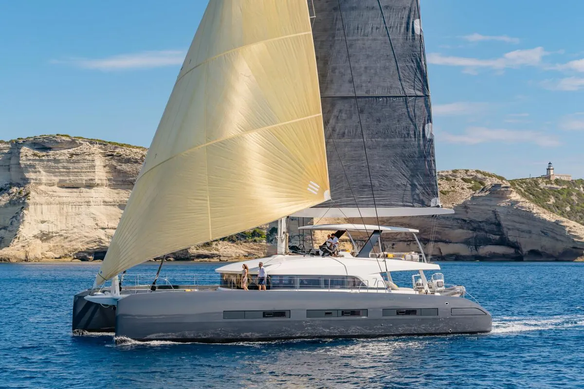 La Desirade, a Lagoon Seventy 7 catamaran at Ajaccio, France