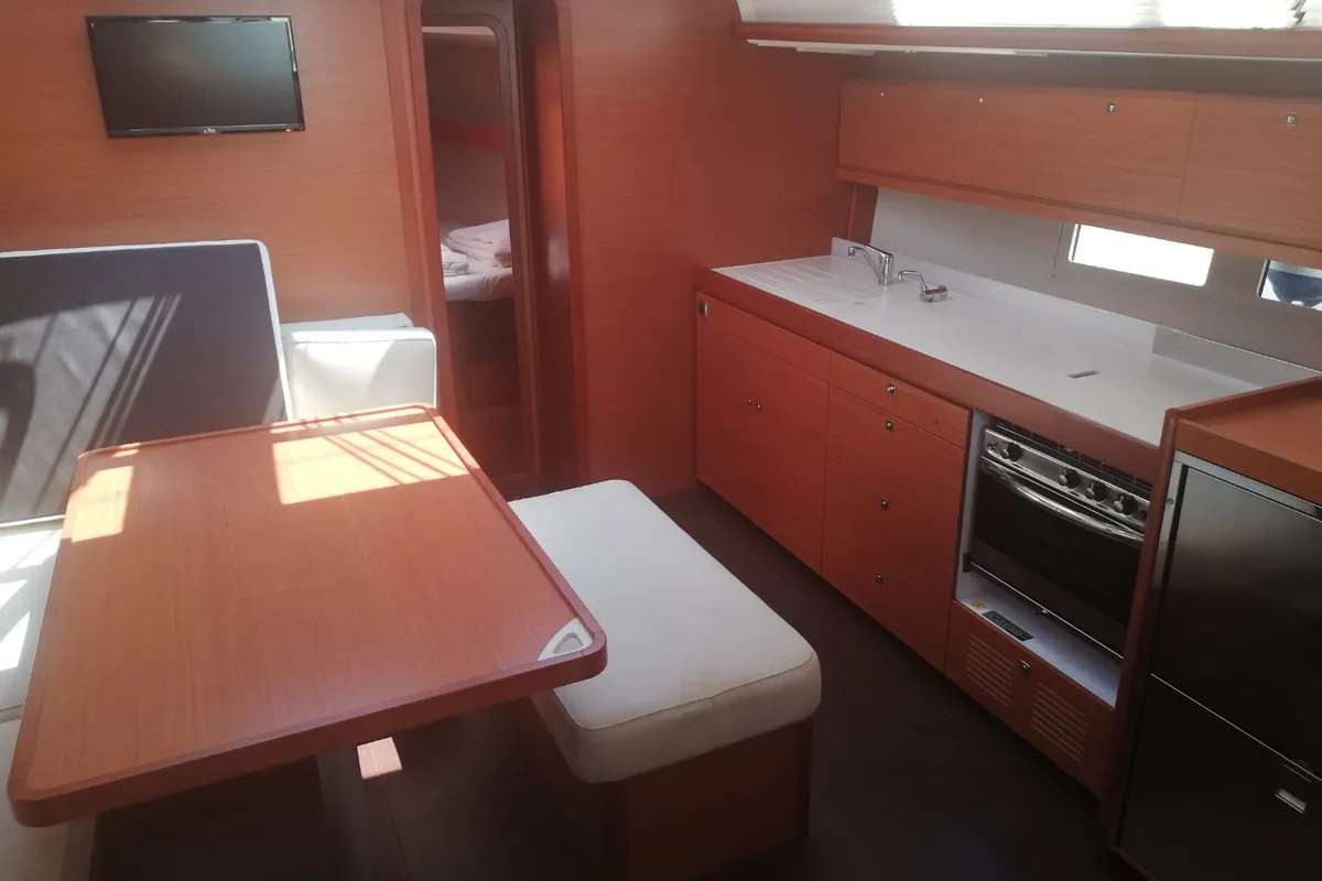 Salon of Cetina, a Dufour 460 Grand Large sailboat at Općina Medulin, Croatia