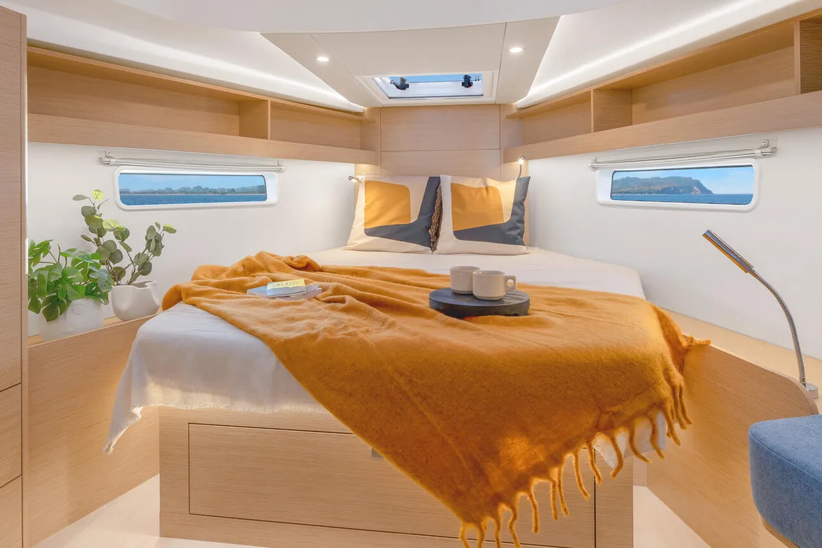 Cabin on Señorita, a Hanse 410 sailboat at Dubrovnik, Croatia