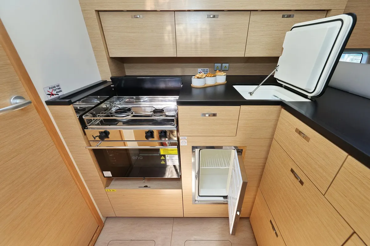Galley of Señorita, a Hanse 410 sailboat at Dubrovnik, Croatia