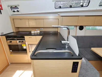 Galley of Señorita, a Hanse 410 sailboat at Dubrovnik, Croatia
