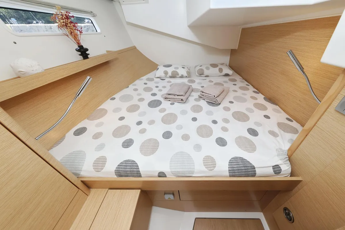 Cabin on Señorita, a Hanse 410 sailboat at Dubrovnik, Croatia