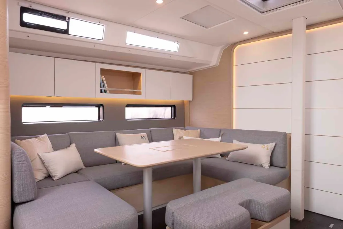 Salon of Bella II, a Dufour 41 Performance sailboat at Grad Biograd na Moru, Croatia