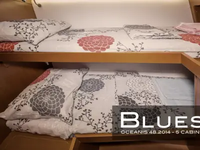 Galley of Blues, a Beneteau Oceanis 48 sailboat at Tivat, Montenegro
