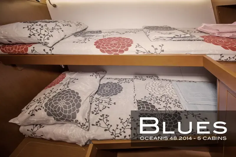 Galley of Blues, a Beneteau Oceanis 48 sailboat at Tivat, Montenegro