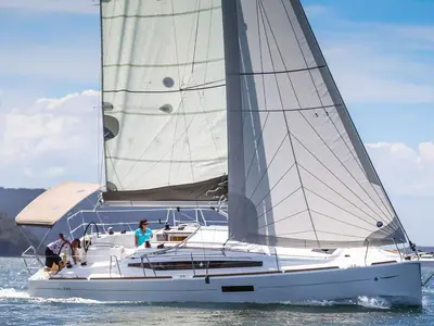 Salon of Mara, a Jeanneau Sun Odyssey 349 sailboat at Road Town, British Virgin Islands