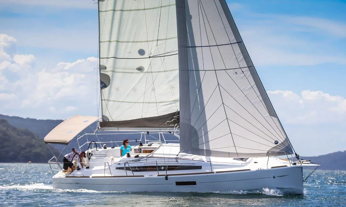 Salon of Mara, a Jeanneau Sun Odyssey 349 sailboat at Road Town, British Virgin Islands