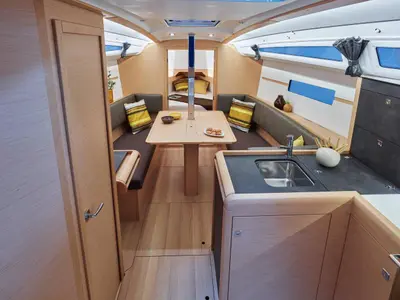 Galley of Mara, a Jeanneau Sun Odyssey 349 sailboat at Road Town, British Virgin Islands