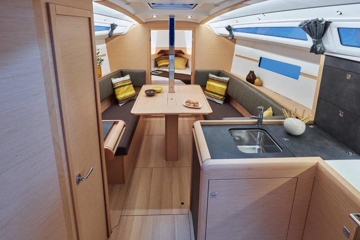 Galley of Mara, a Jeanneau Sun Odyssey 349 sailboat at Road Town, British Virgin Islands