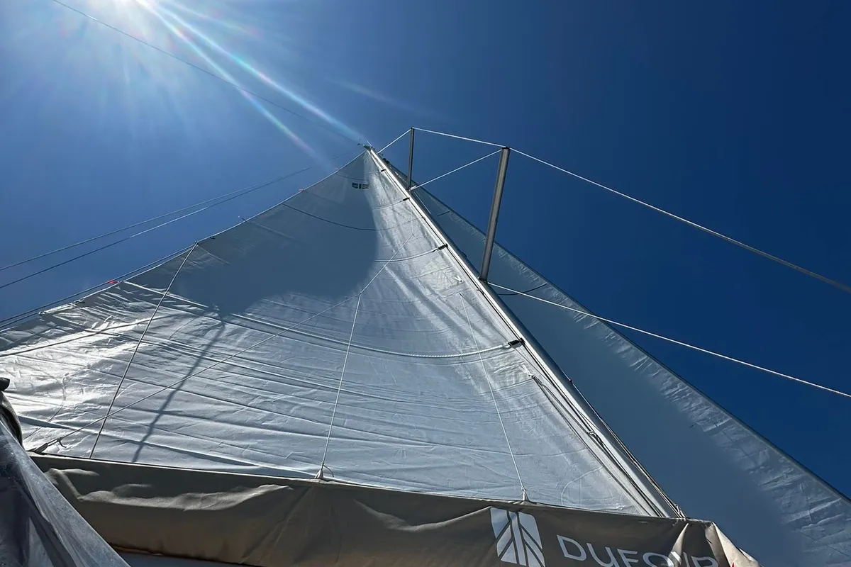 Alice in Wonderland, a Dufour 430 sailboat at Palermo, Italy
