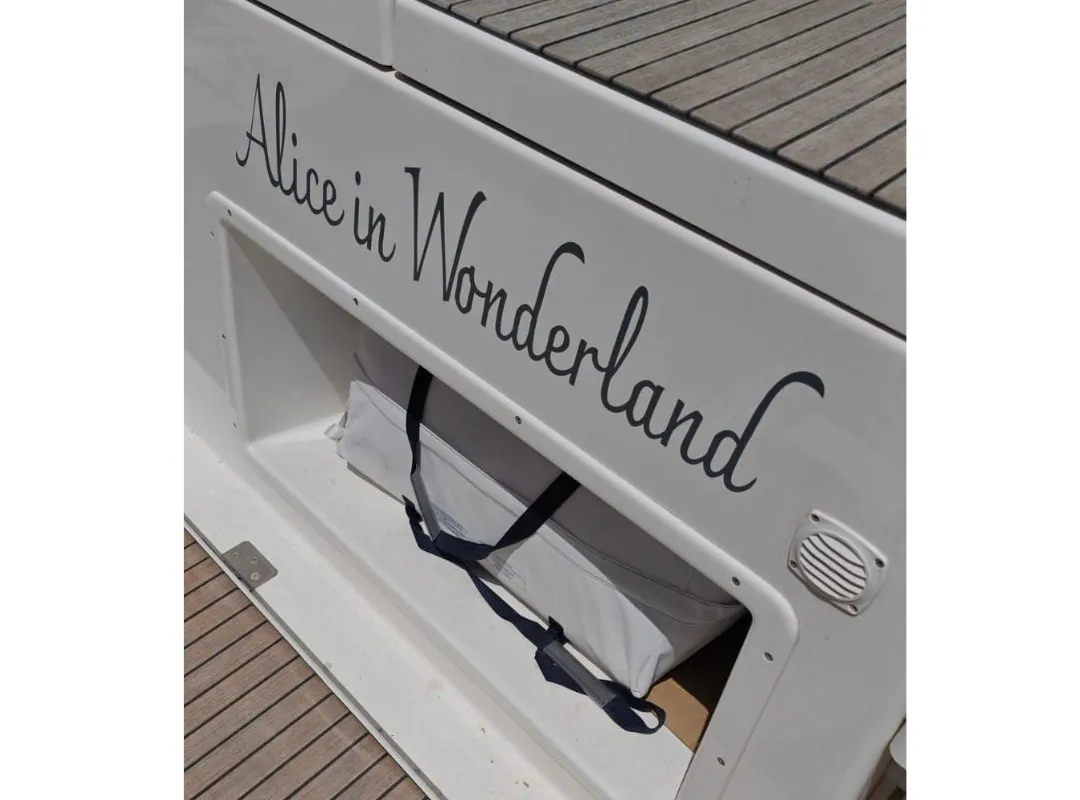 Alice in Wonderland, a Dufour 430 sailboat at Palermo, Italy