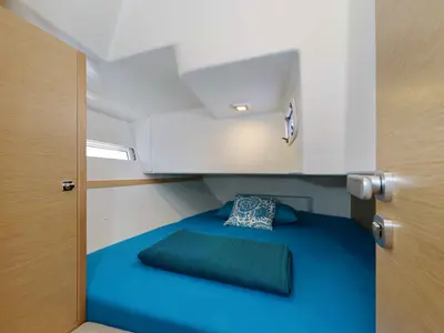 Cabin on Hanunia, a More 40 sailboat at Rosignano Solvay, Italy