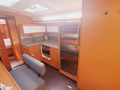 Galley of Sombra del Viento, a Dufour 470 sailboat at Grad Trogir, Croatia