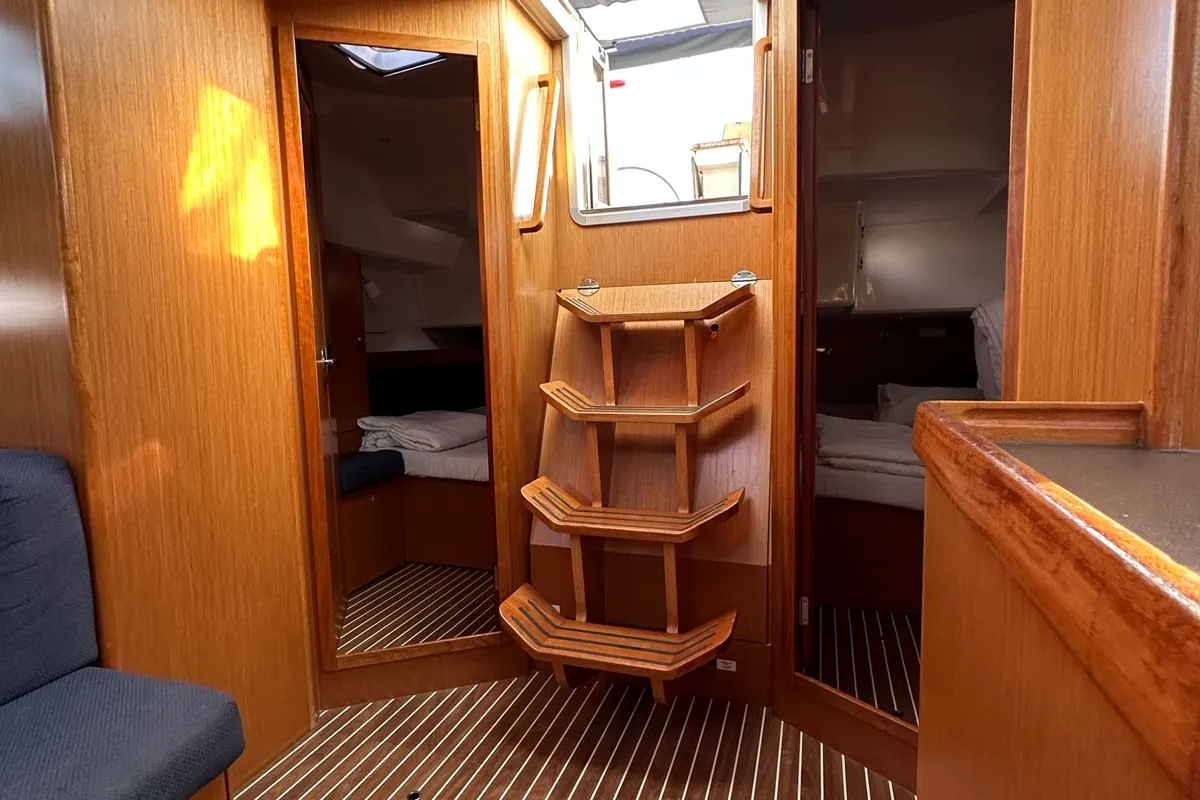 Salon of Calisto, a Bavaria Cruiser 46 sailboat at Općina Pakoštane, Croatia