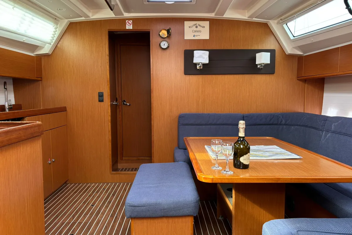 Salon of Calisto, a Bavaria Cruiser 46 sailboat at Općina Pakoštane, Croatia