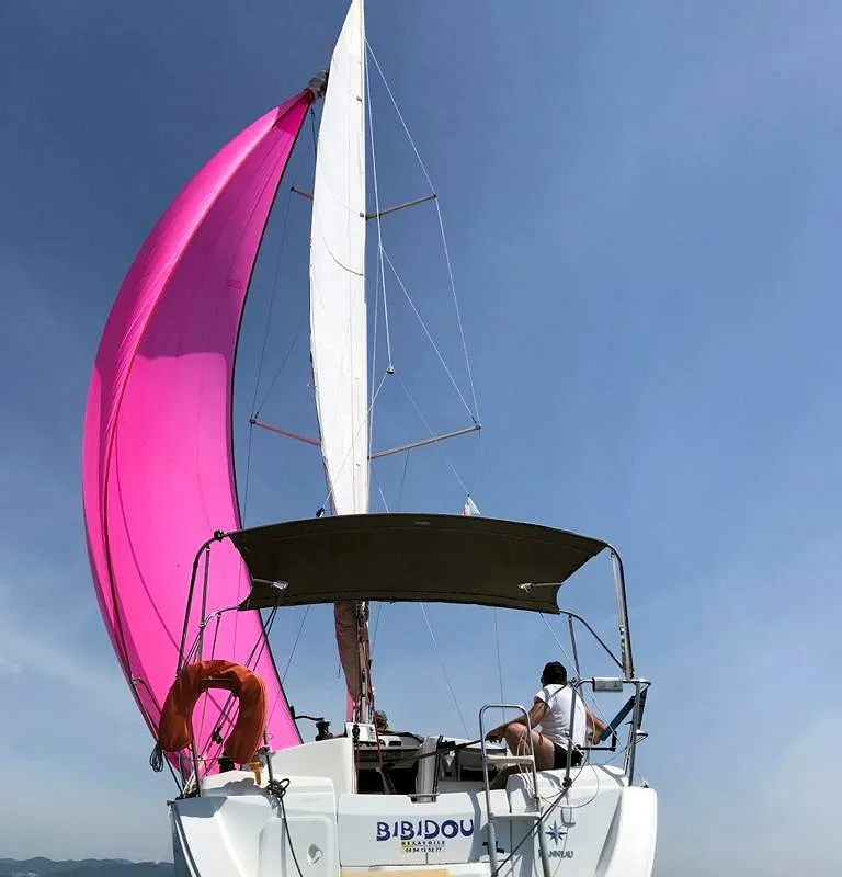 Exterior view of Bibidou, a Jeanneau Sun Odyssey 30i sailboat at Toulon, France