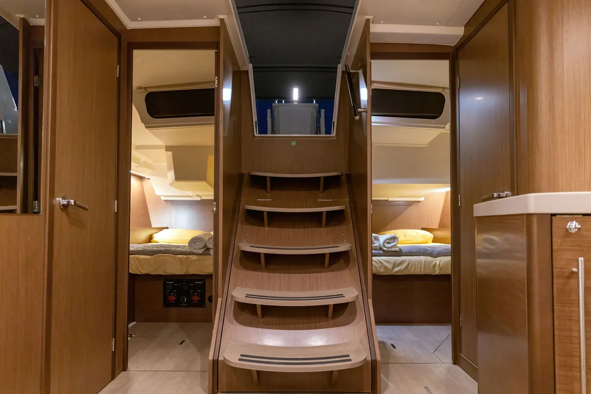 Cabin on "Blue Odyssey, Beneteau Oceanis 46.1, 2020", a Beneteau Oceanis 46.1 sailboat at Municipal Unit of Nea Peramos, Gre…