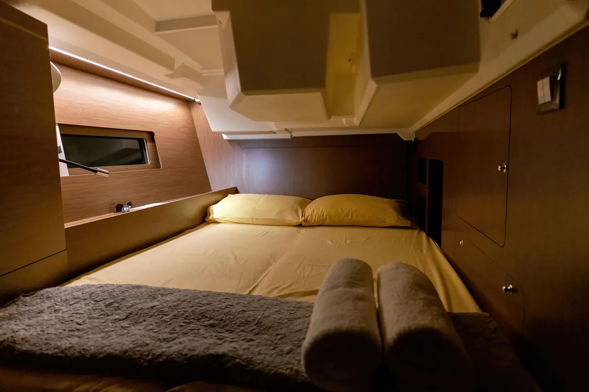 Cabin on "Blue Odyssey, Beneteau Oceanis 46.1, 2020", a Beneteau Oceanis 46.1 sailboat at Municipal Unit of Nea Peramos, Gre…