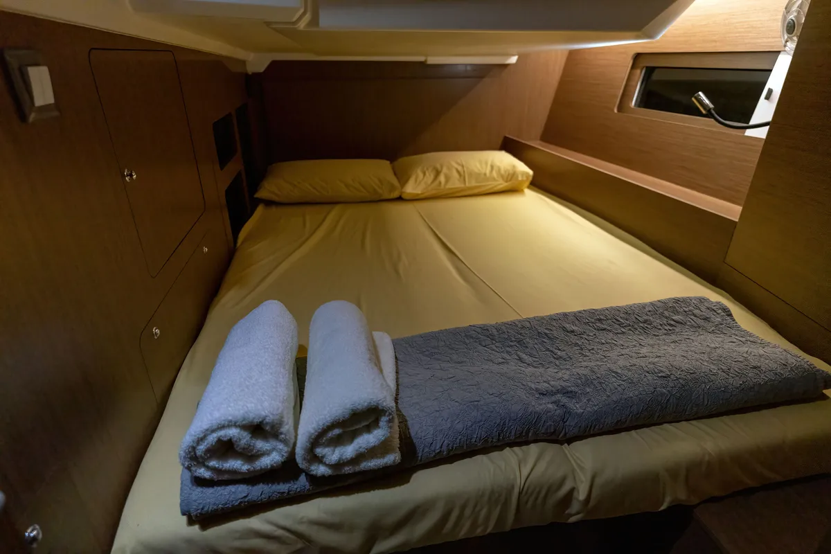 Cabin on "Blue Odyssey, Beneteau Oceanis 46.1, 2020", a Beneteau Oceanis 46.1 sailboat at Municipal Unit of Nea Peramos, Gre…